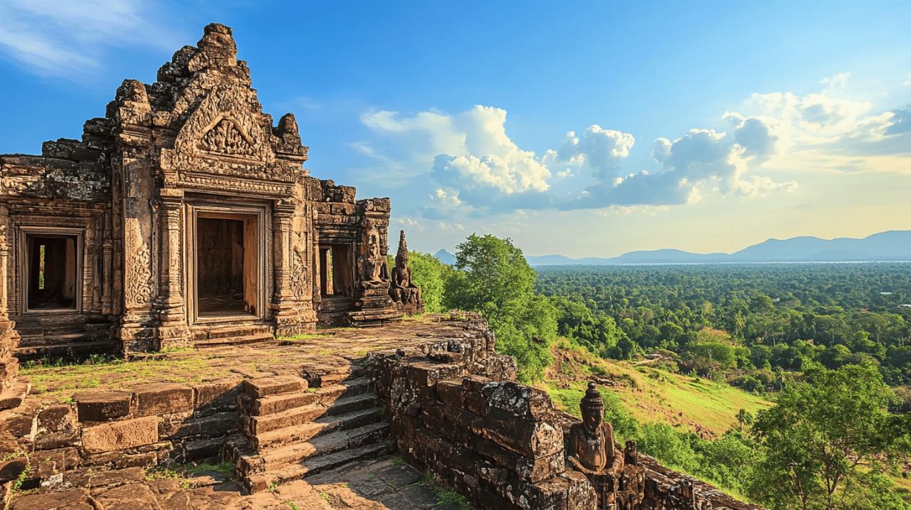 Randonnee culturelle autour de Phnom Chisor : des cavernes ancestrales au sanctuaire hindou